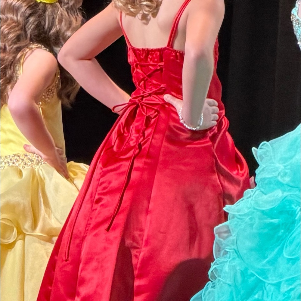 Elegant Red Satin Dress